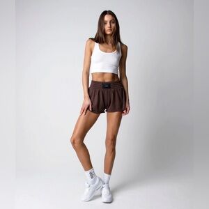 TALENTLESS Women's cocoa Brown Athletic Shorts size M
